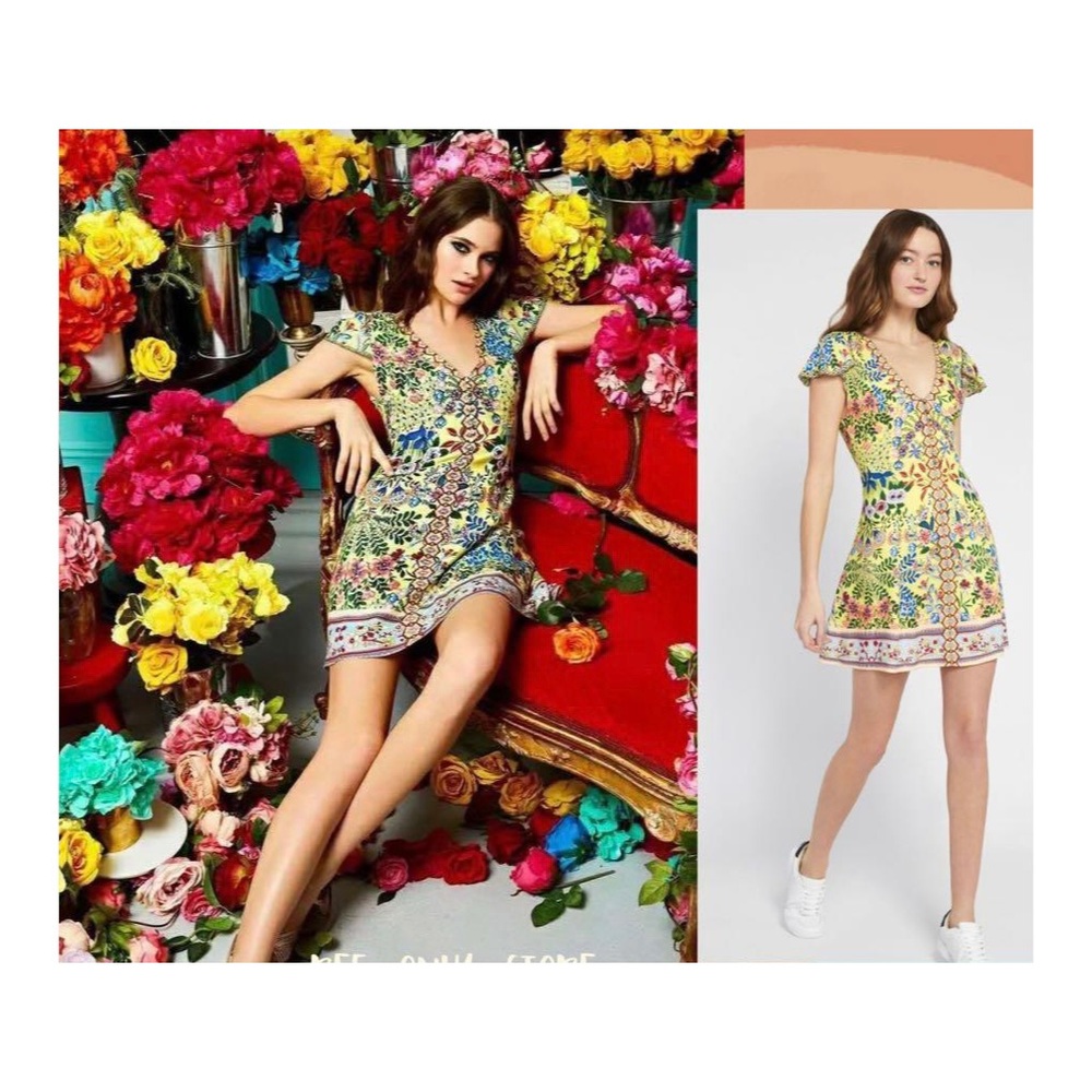 Alice & Olivia Hadley Button Floral Print Dress